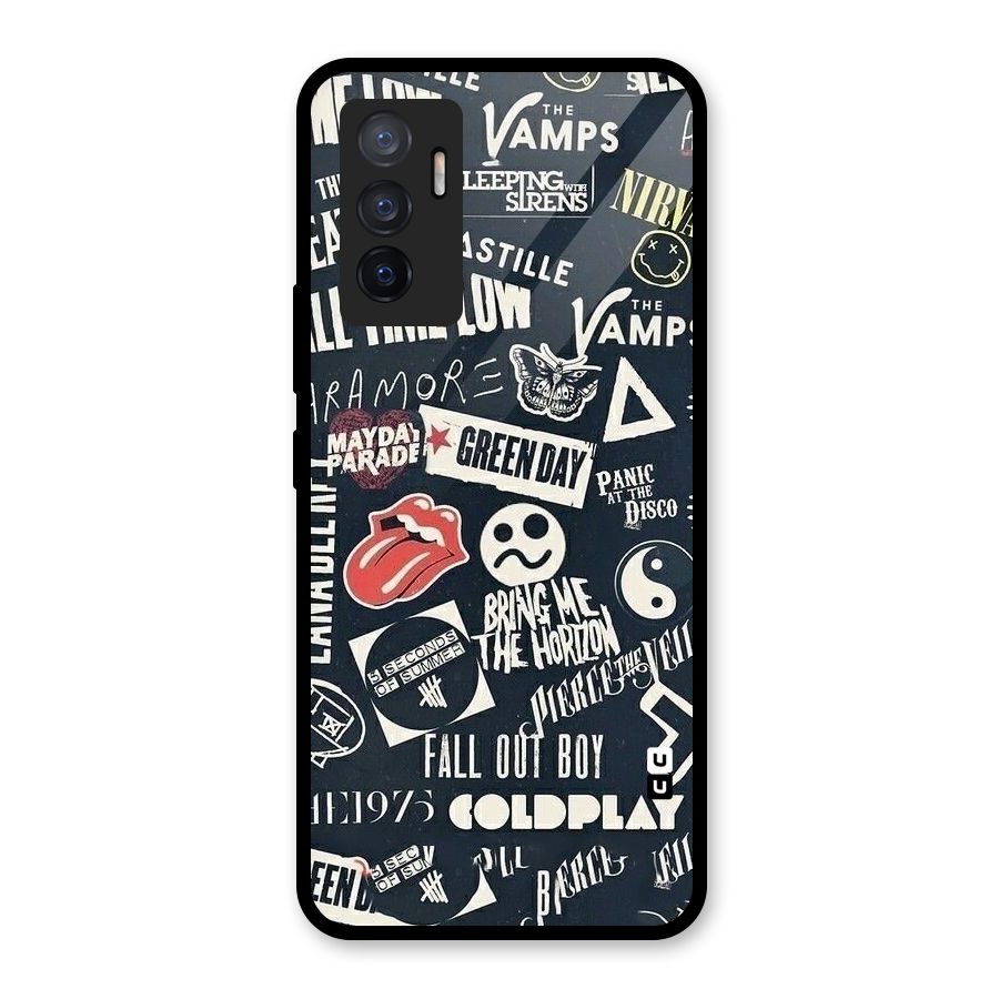 Music My Paradise Glass Back Case for Vivo V23e
