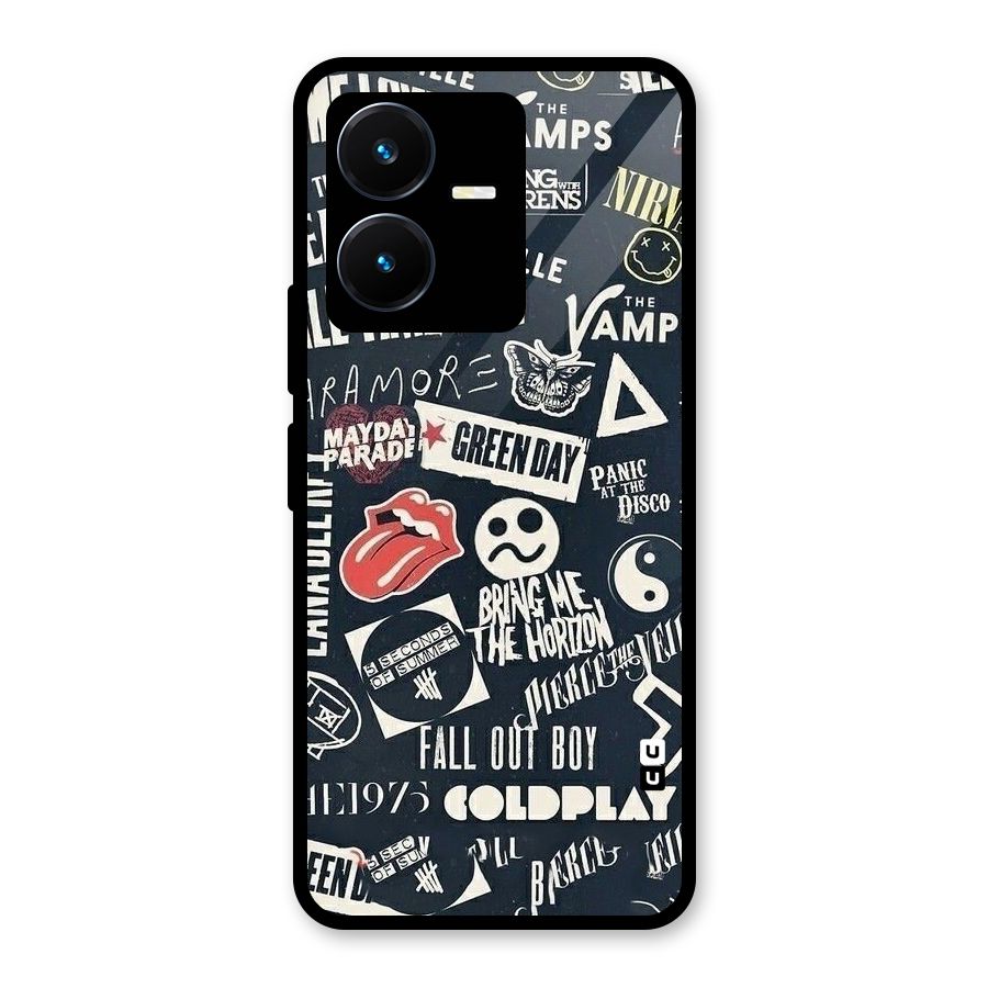 Music My Paradise Glass Back Case for Vivo Y22s