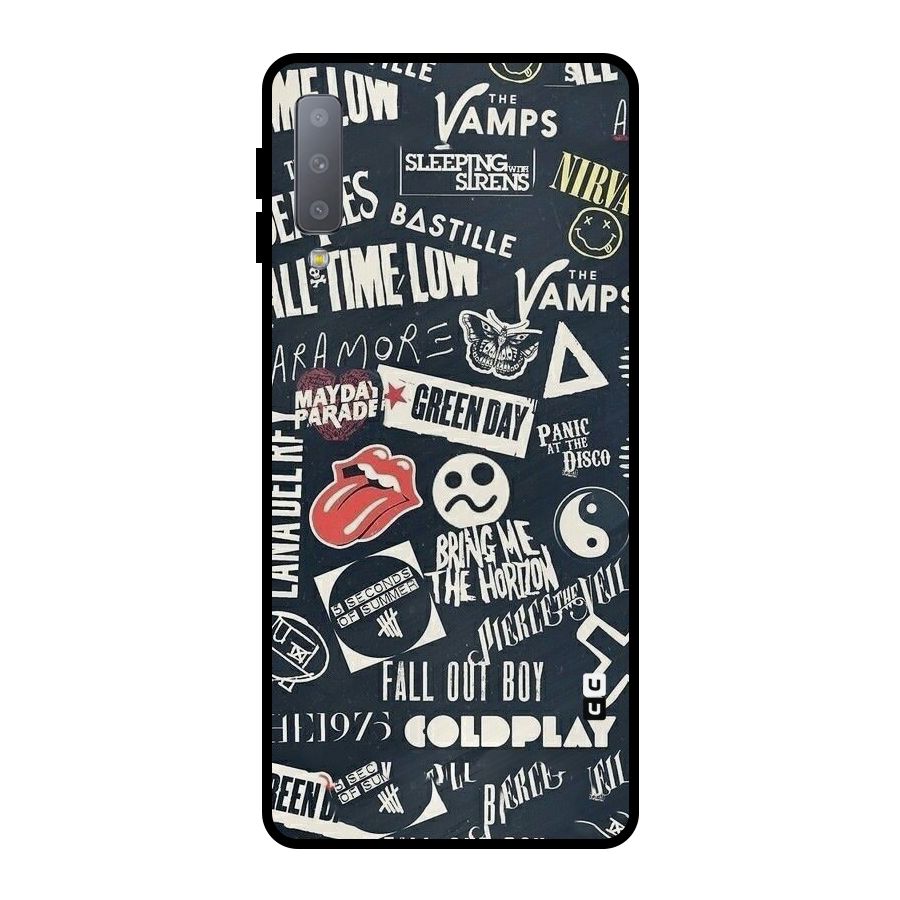 Music My Paradise Metal Back Case for Galaxy A7 (2018)