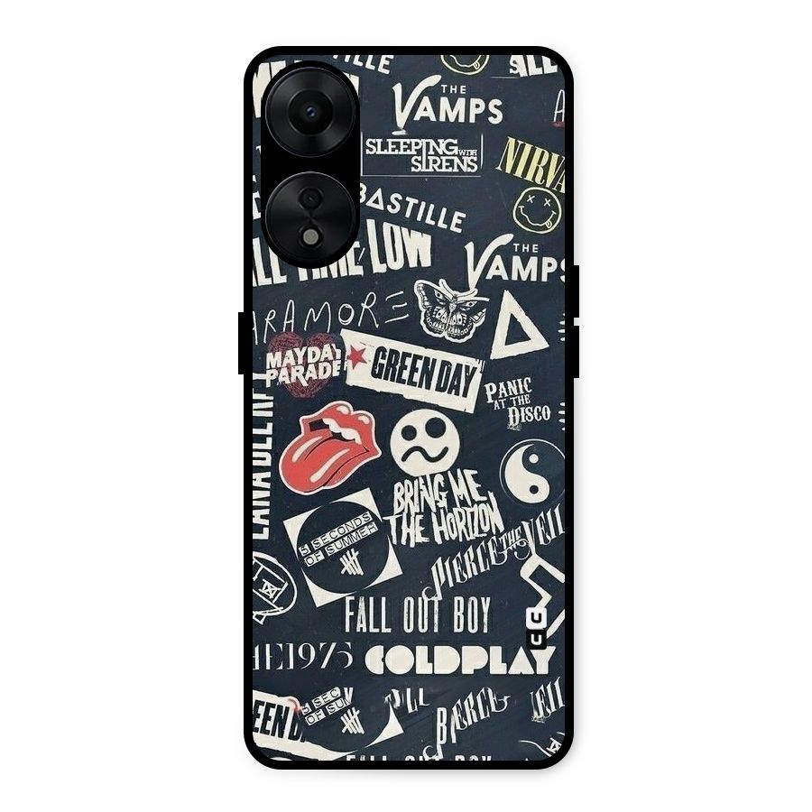 Music My Paradise Metal Back Case for Oppo A78 5G