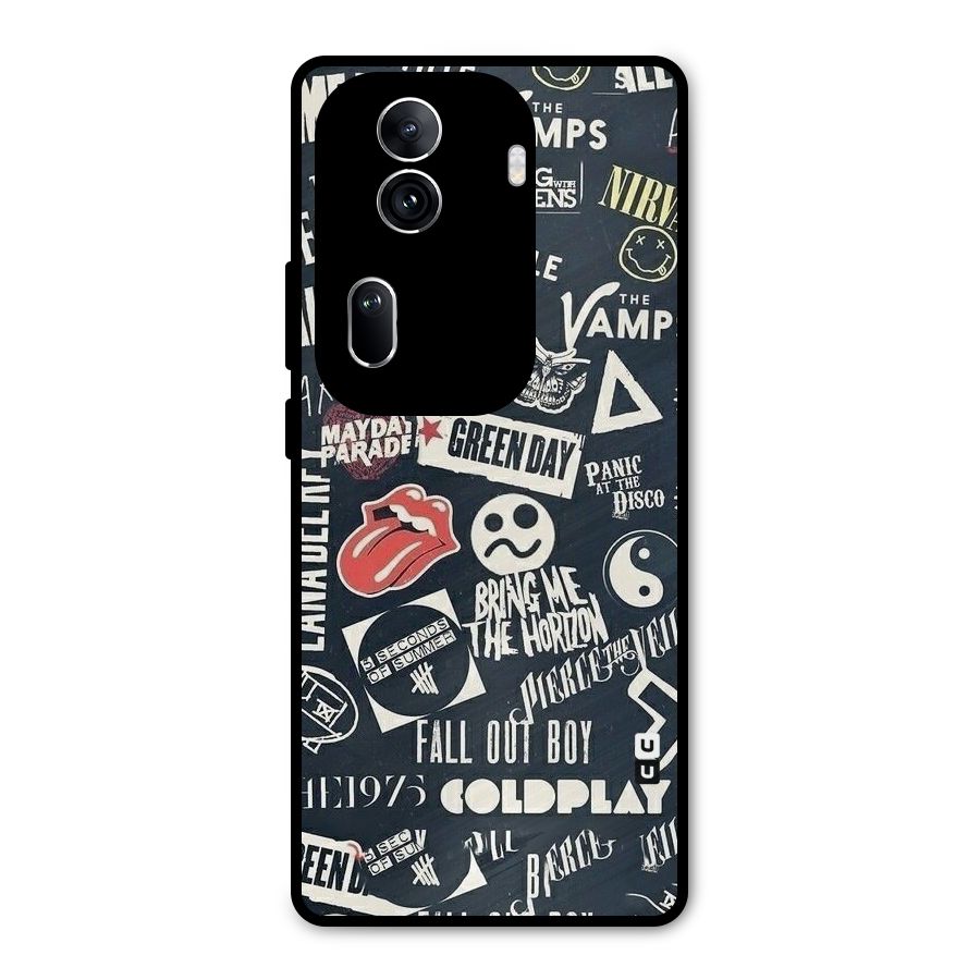 Music My Paradise Metal Back Case for Oppo Reno11 Pro 5G