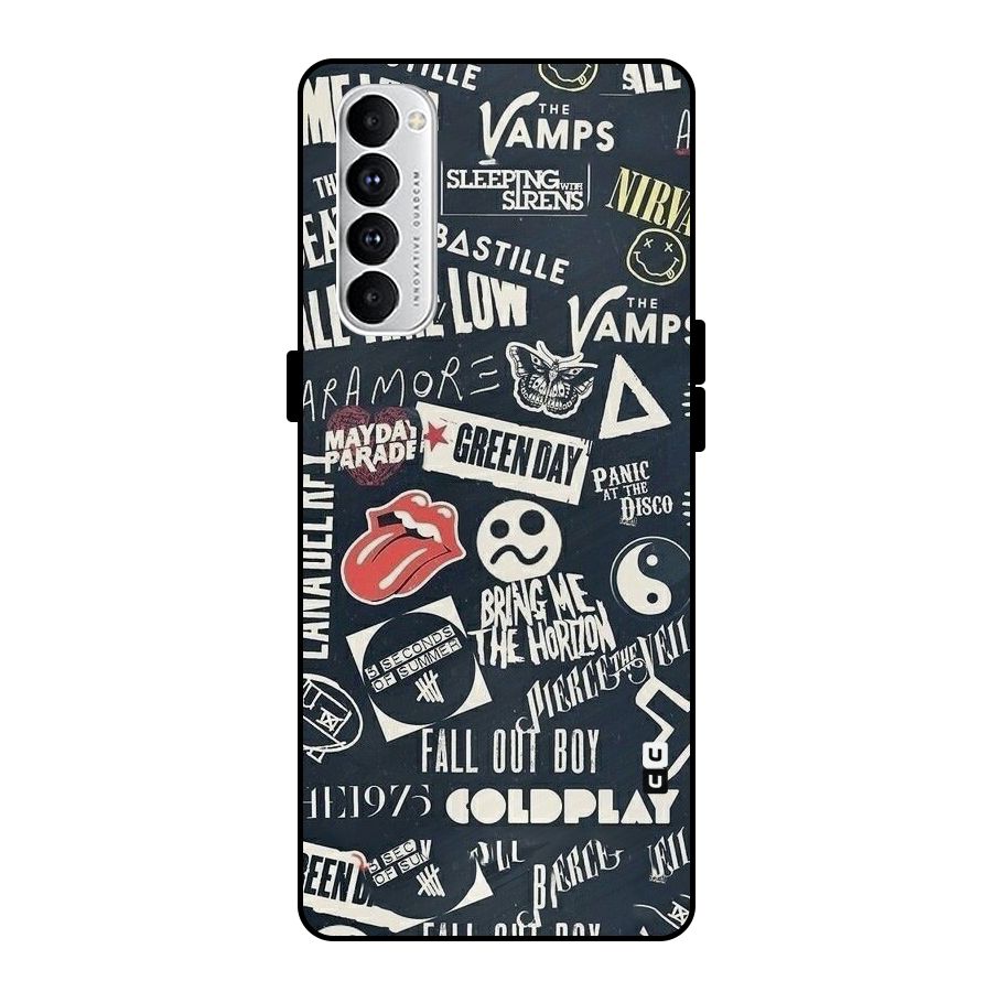 Music My Paradise Metal Back Case for Oppo Reno4 Pro