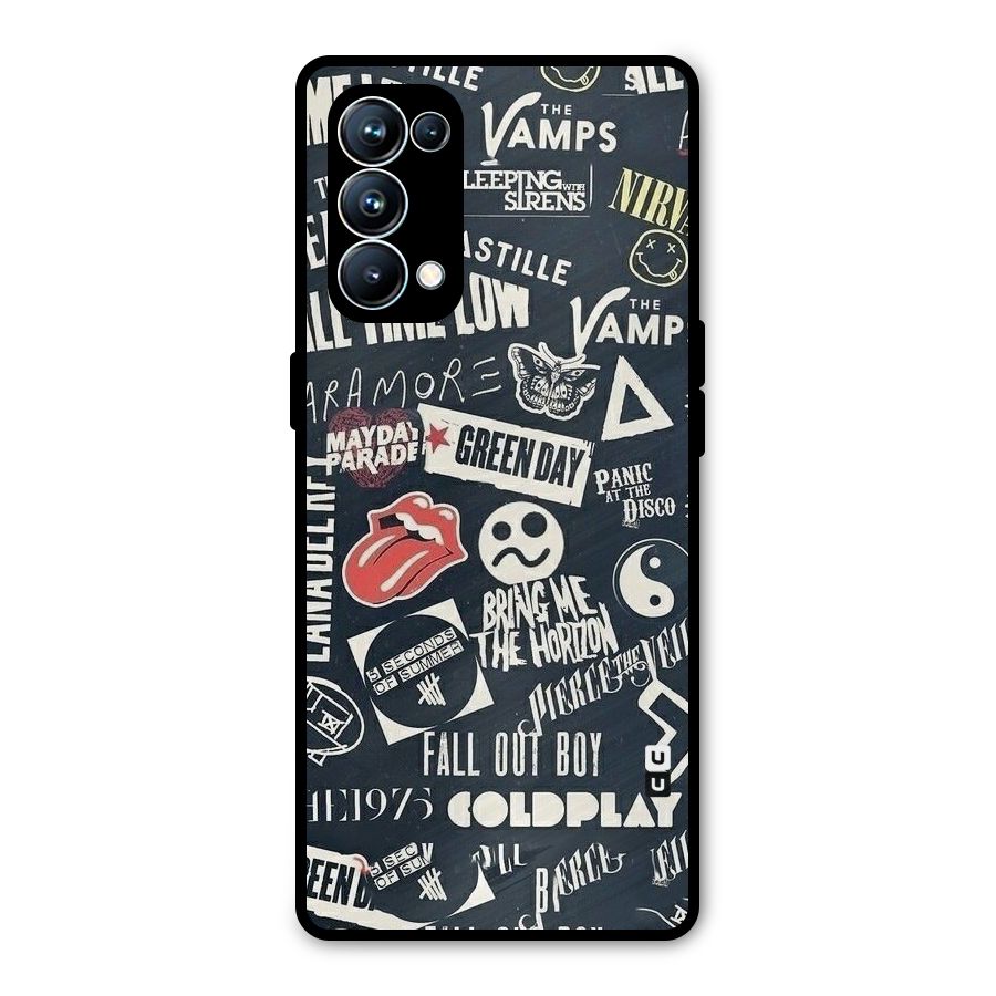 Music My Paradise Metal Back Case for Oppo Reno5 Pro 5G