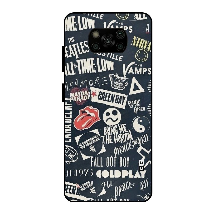 Music My Paradise Metal Back Case for Poco X3