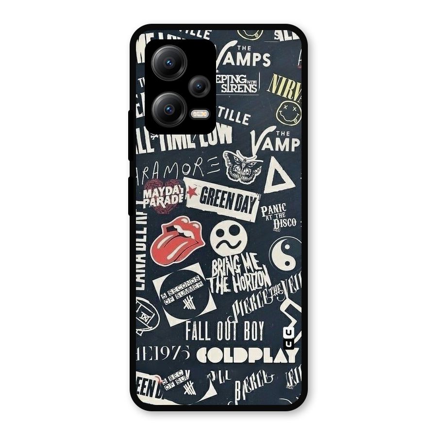 Music My Paradise Metal Back Case for Redmi Note 12 5G