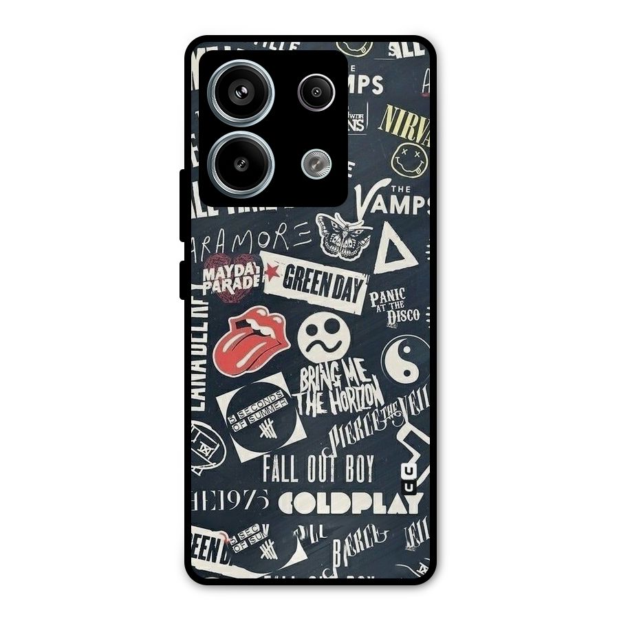 Music My Paradise Metal Back Case for Redmi Note 13 Pro 5G