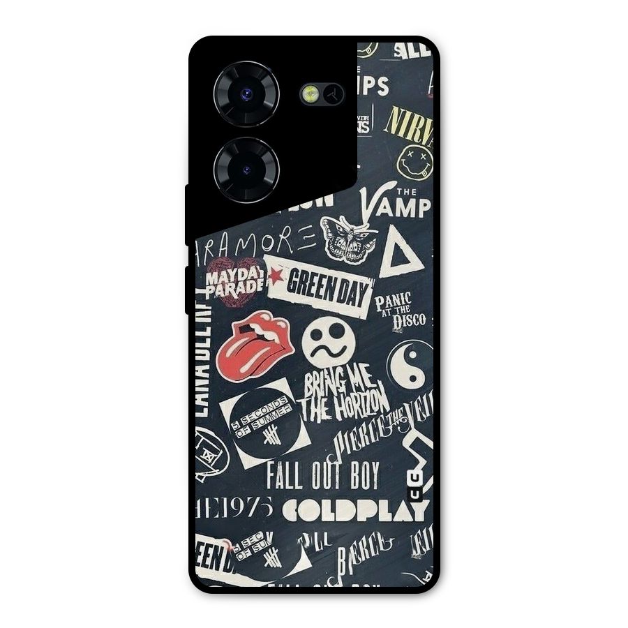 Music My Paradise Metal Back Case for Tecno Pova 5 Pro 5G