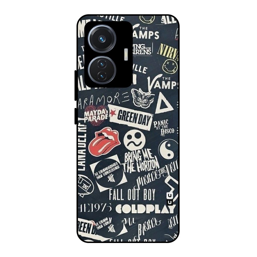 Music My Paradise Metal Back Case for Vivo T1 44W