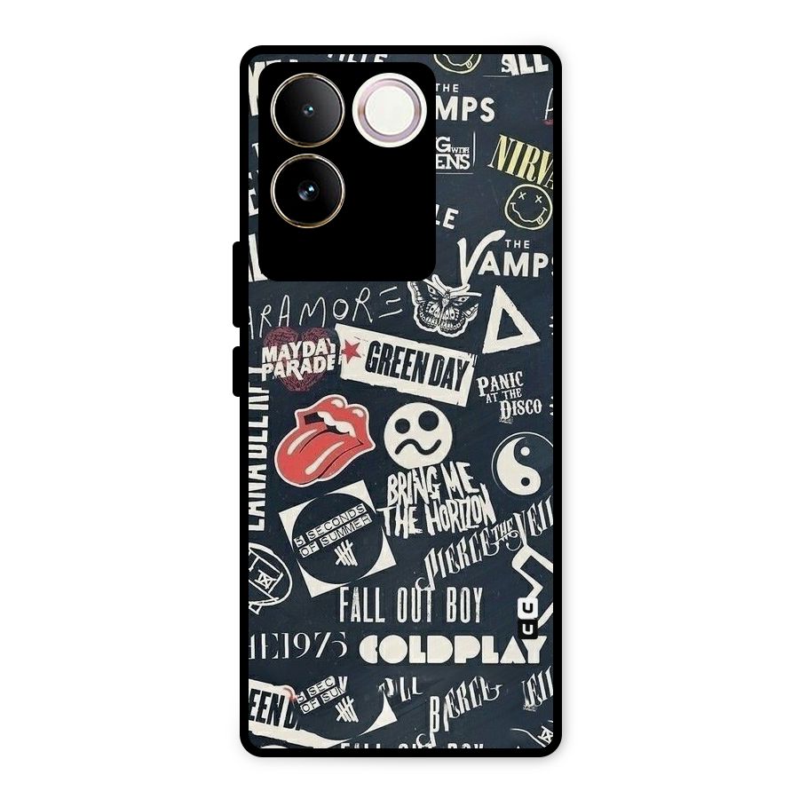 Music My Paradise Metal Back Case for Vivo T2 Pro