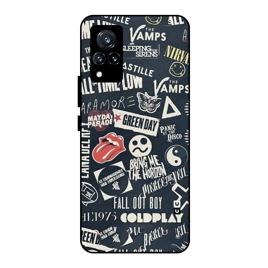 Music My Paradise Metal Back Case for Vivo V21 5G