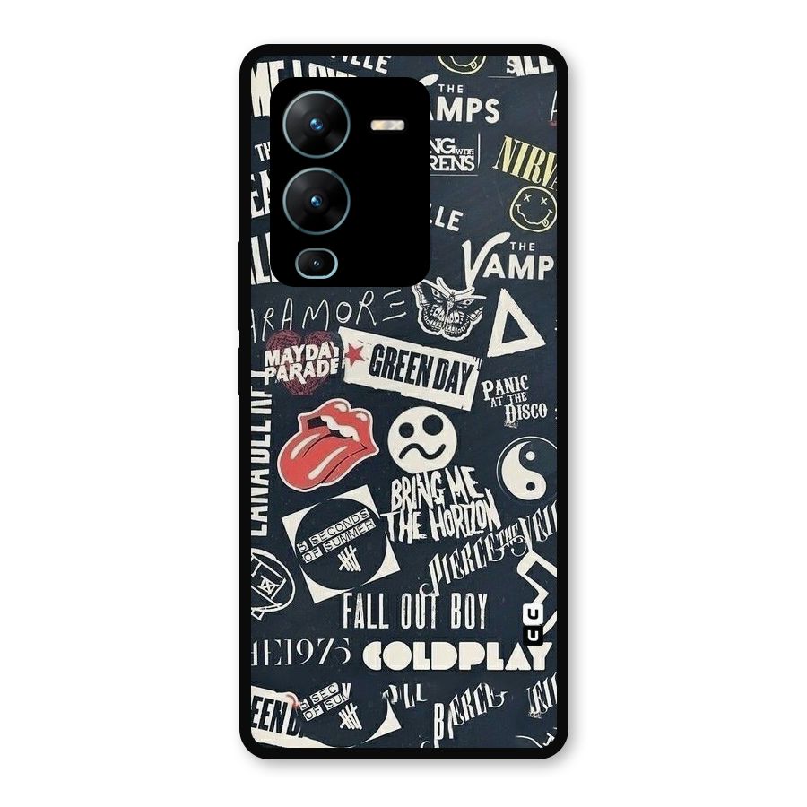 Music My Paradise Metal Back Case for Vivo V25 Pro