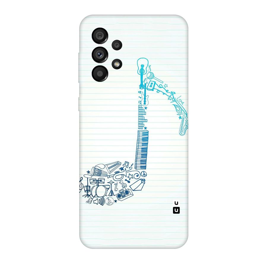 Music Note Design Original Polycarbonate Back Case for Galaxy A73 5G