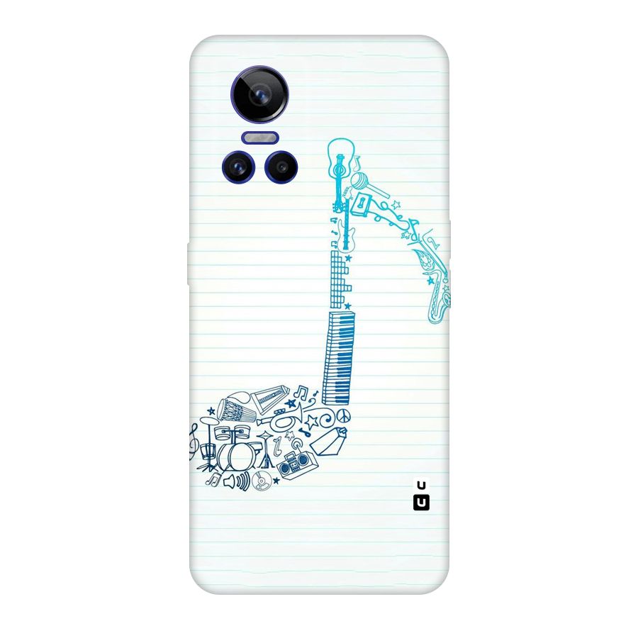 Music Note Design Original Polycarbonate Back Case for Realme GT Neo 3