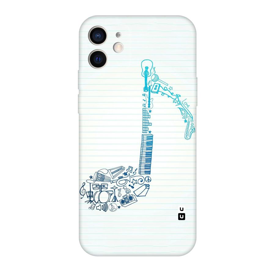 Music Note Design Original Polycarbonate Back Case for iPhone 12