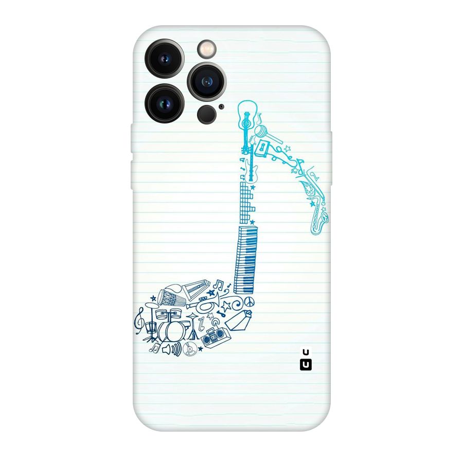 Music Note Design Original Polycarbonate Back Case for iPhone 13 Pro Max
