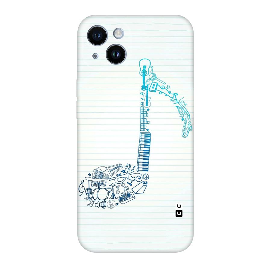 Music Note Design Original Polycarbonate Back Case for iPhone 14