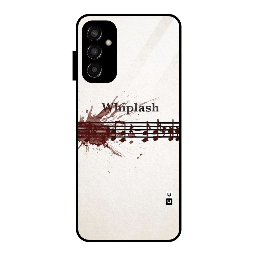 Music Notes Splash Glass Back Case for Galaxy F13