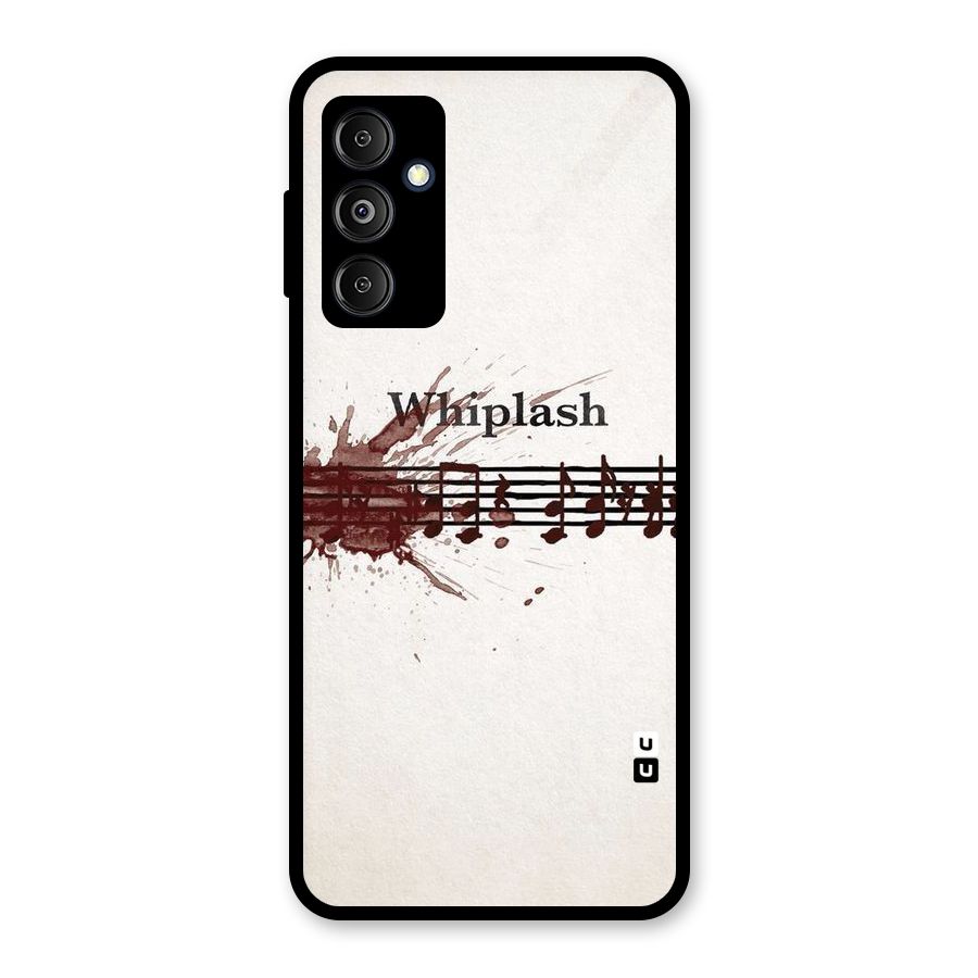 Music Notes Splash Glass Back Case for Galaxy M14 5G