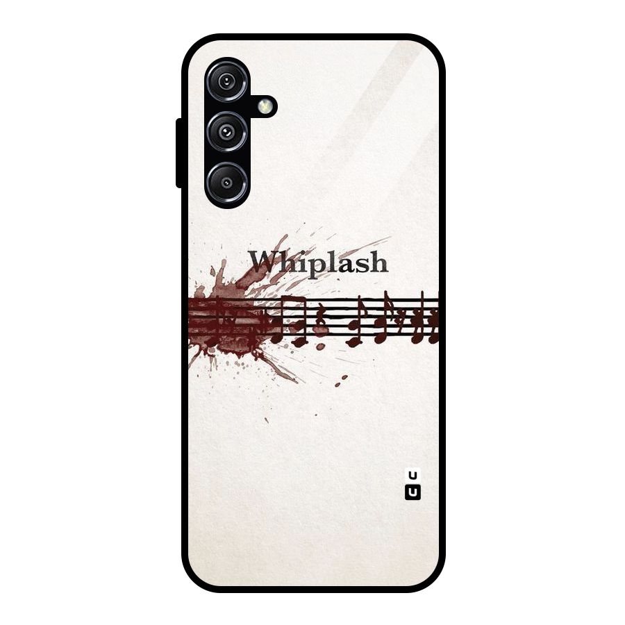 Music Notes Splash Glass Back Case for Galaxy M34 5G