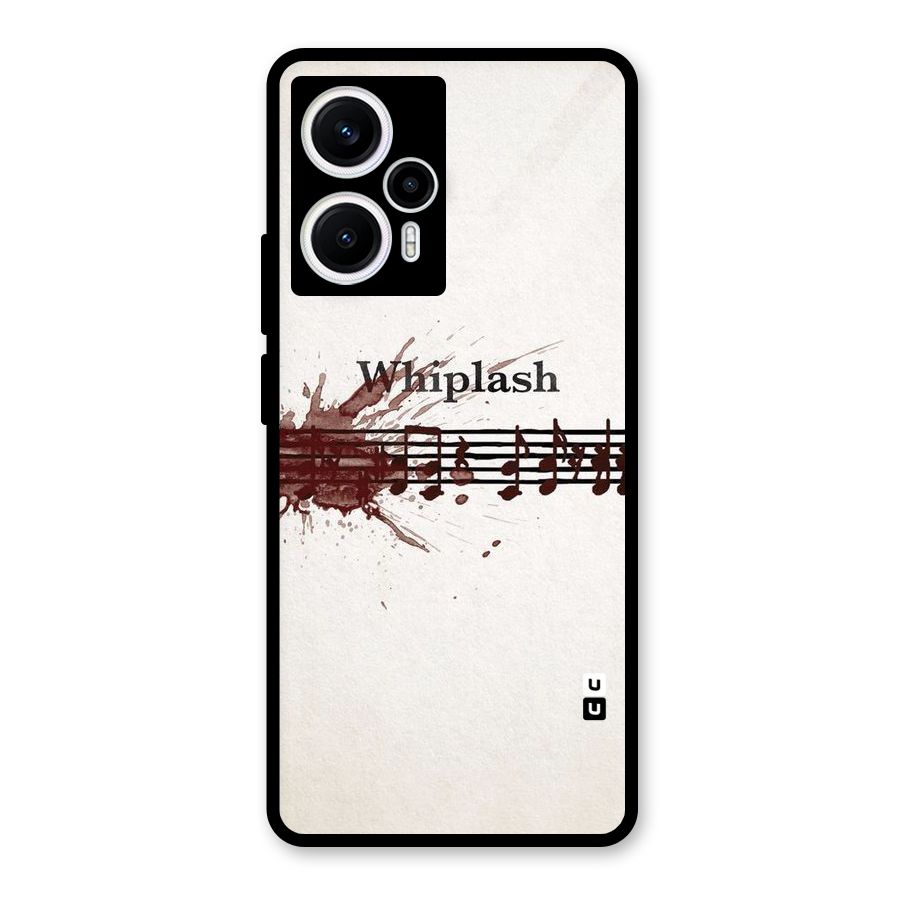 Music Notes Splash Glass Back Case for Poco F5