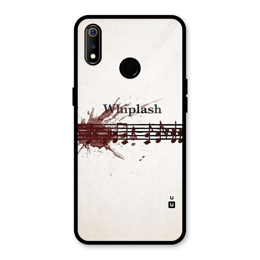 Music Notes Splash Glass Back Case for Realme 3i