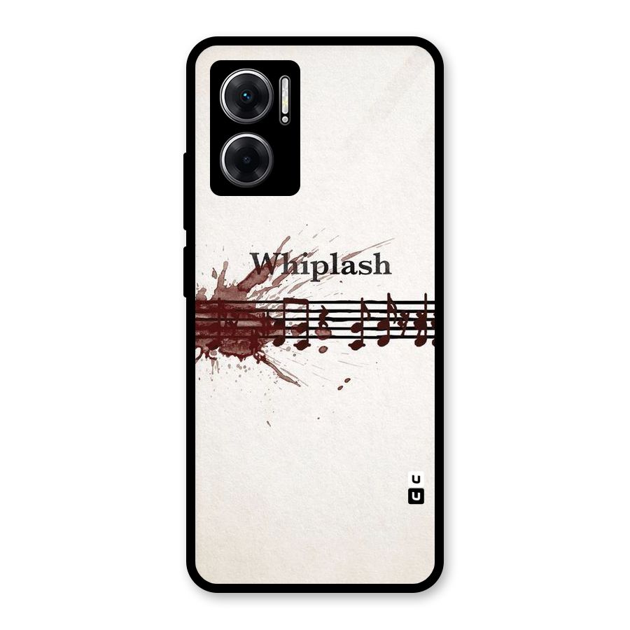 Music Notes Splash Glass Back Case for Redmi 11 Prime 5G