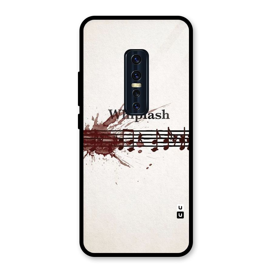 Music Notes Splash Glass Back Case for Vivo V17 Pro