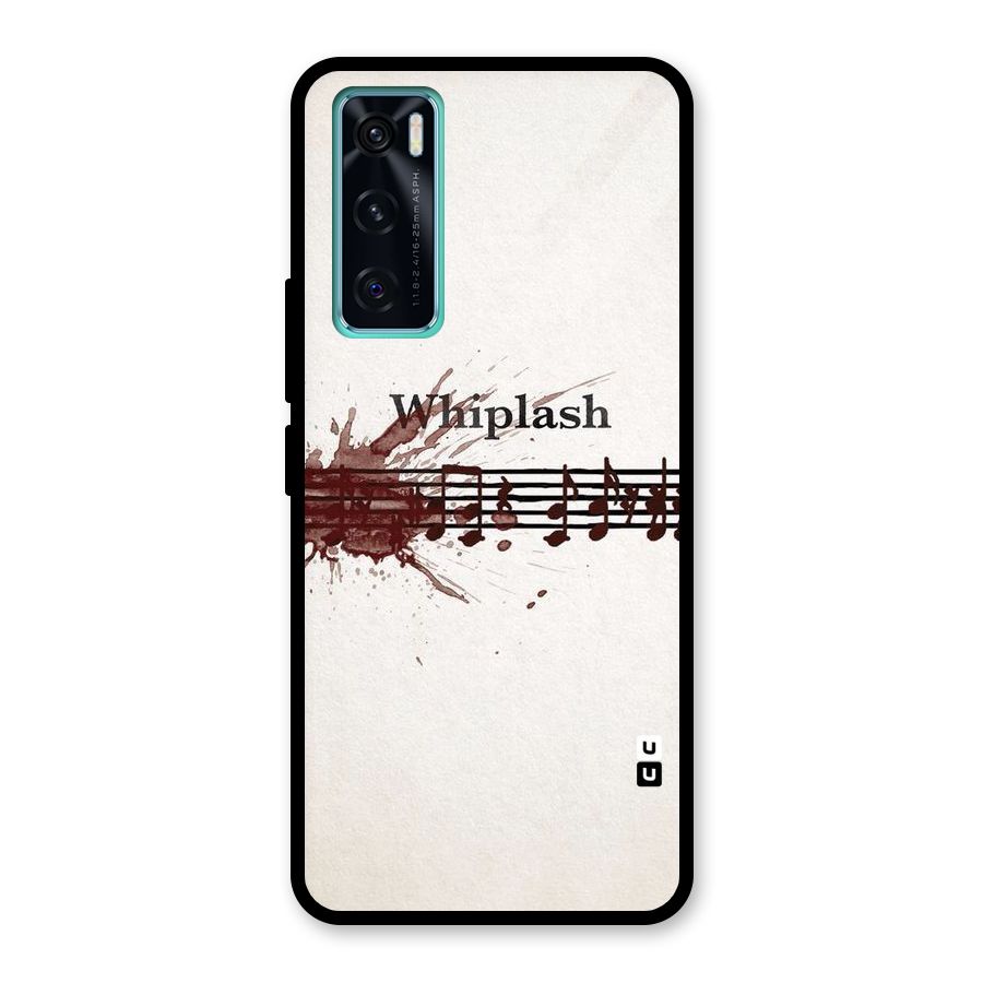 Music Notes Splash Glass Back Case for Vivo V20 SE