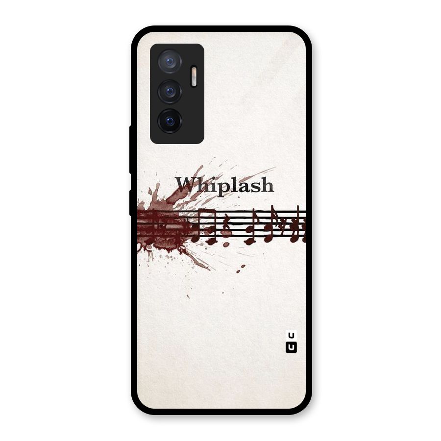 Music Notes Splash Glass Back Case for Vivo V23e