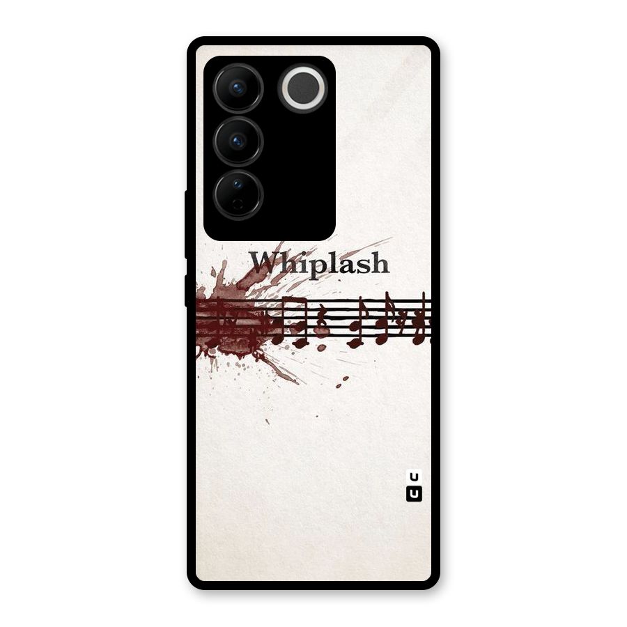 Music Notes Splash Glass Back Case for Vivo V27