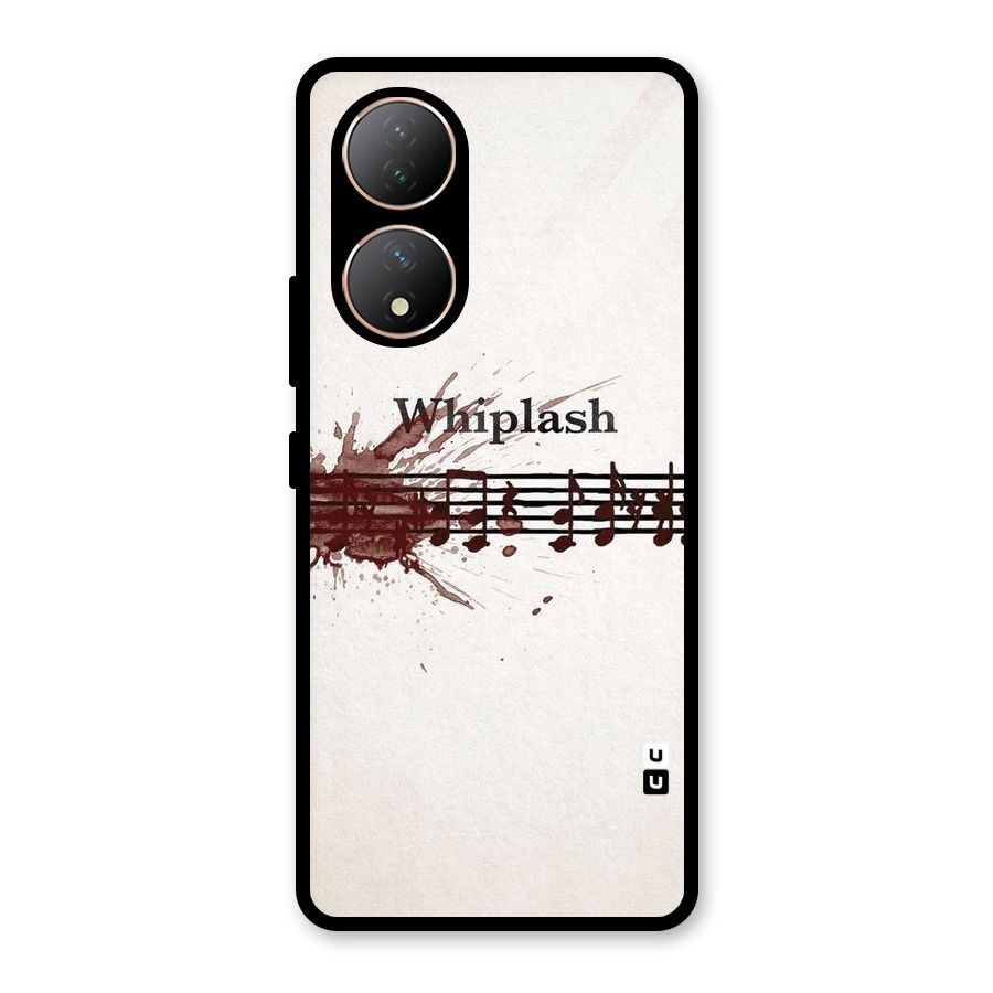 Music Notes Splash Glass Back Case for Vivo Y100