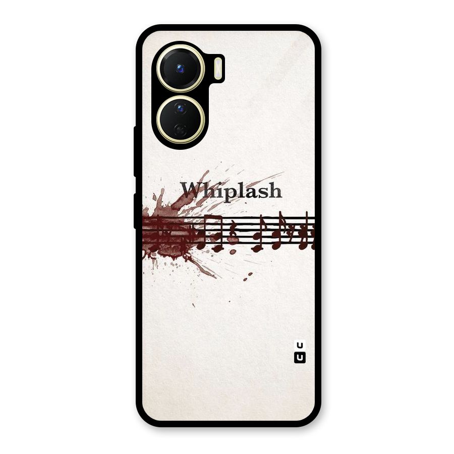 Music Notes Splash Glass Back Case for Vivo Y16