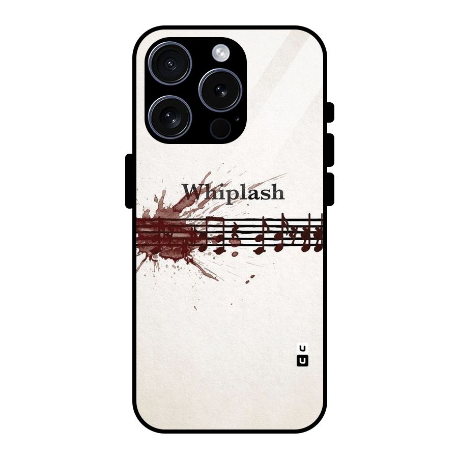 Music Notes Splash Glass Back Case for iPhone 15 Pro