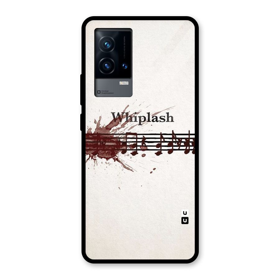 Music Notes Splash Glass Back Case for iQOO 9 5G