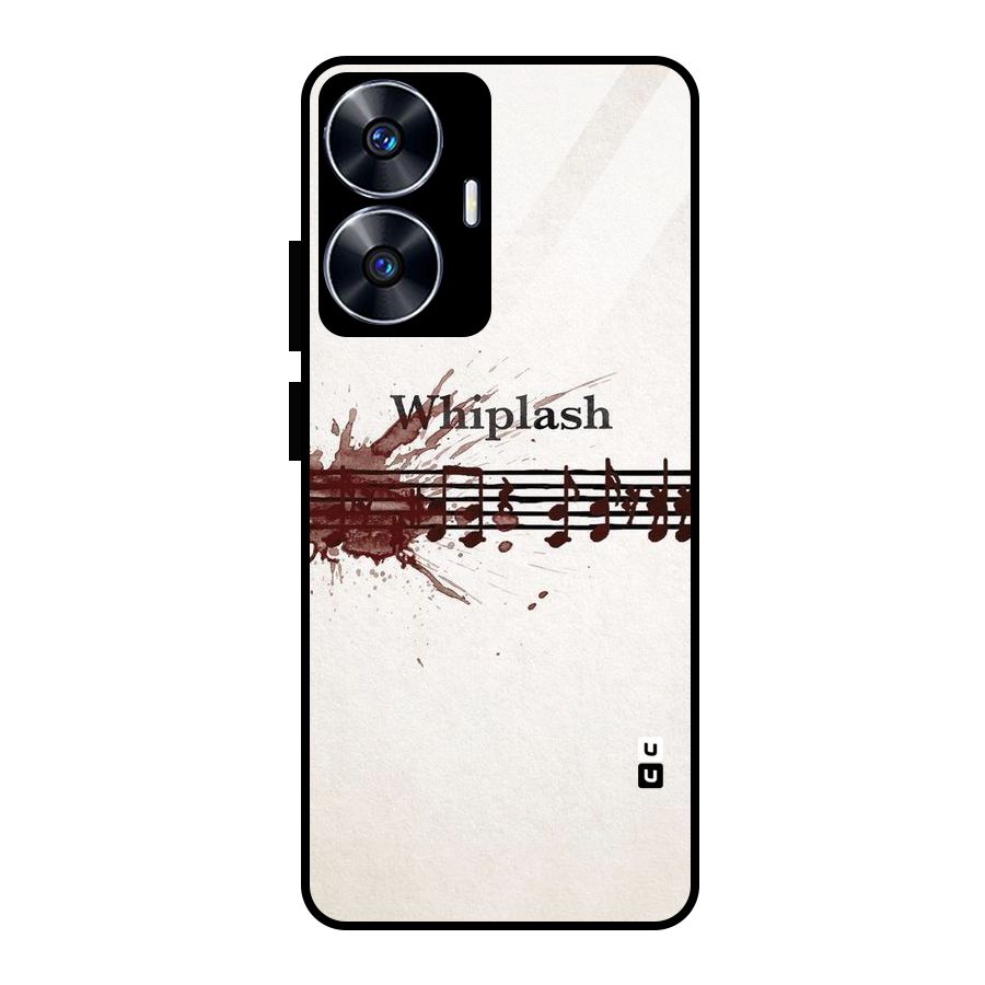 Music Notes Splash Glass Back Case for realme C55
