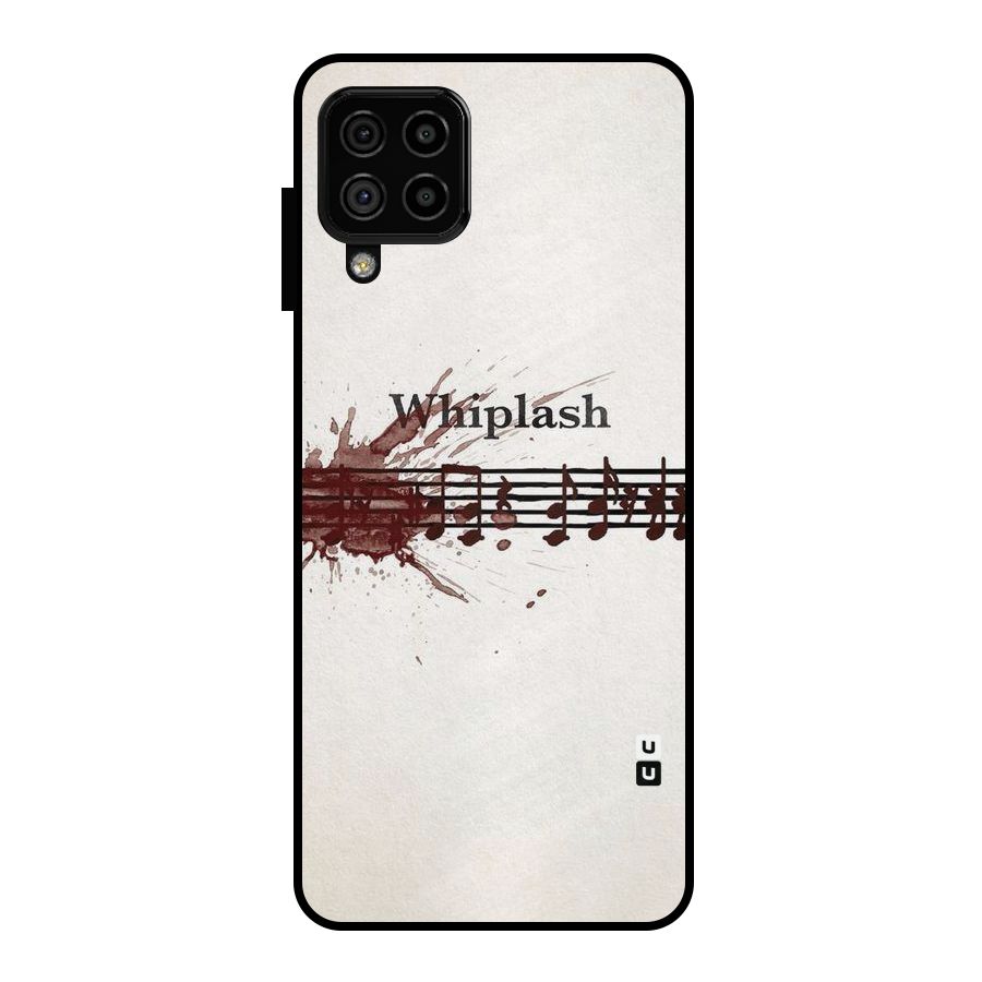 Music Notes Splash Metal Back Case for Galaxy A22 4G