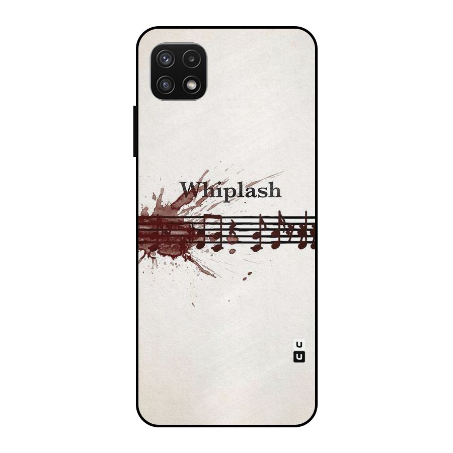 Music Notes Splash Metal Back Case for Galaxy A22 5G