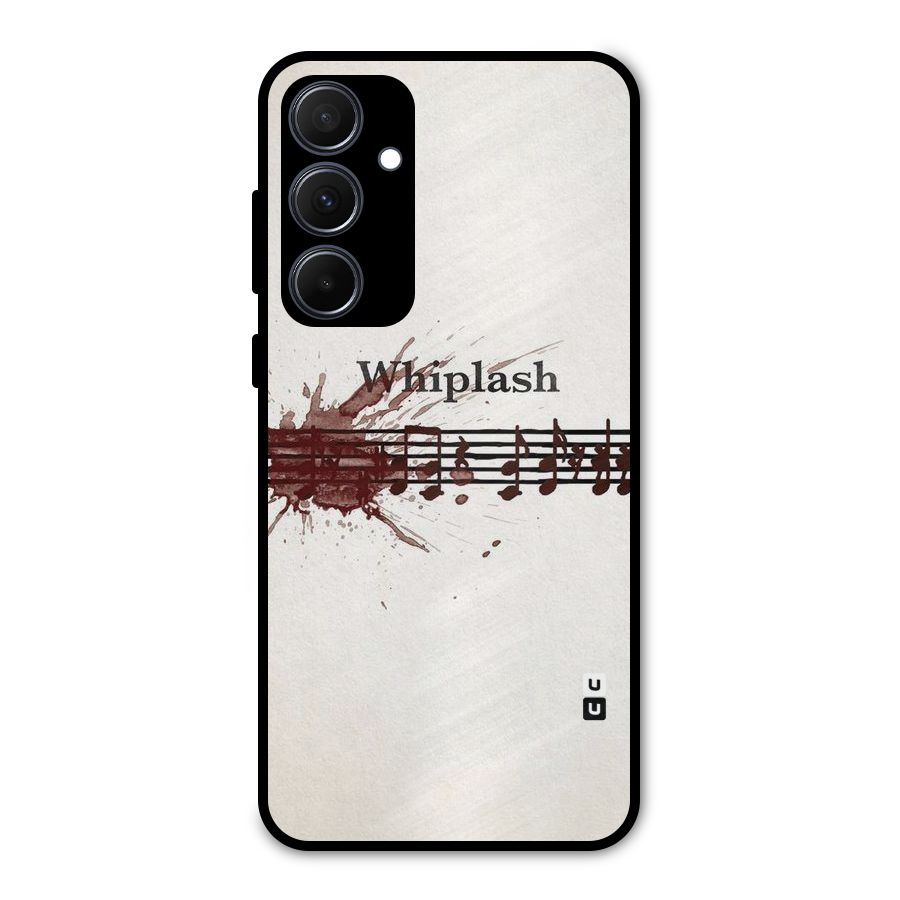 Music Notes Splash Metal Back Case for Galaxy A35