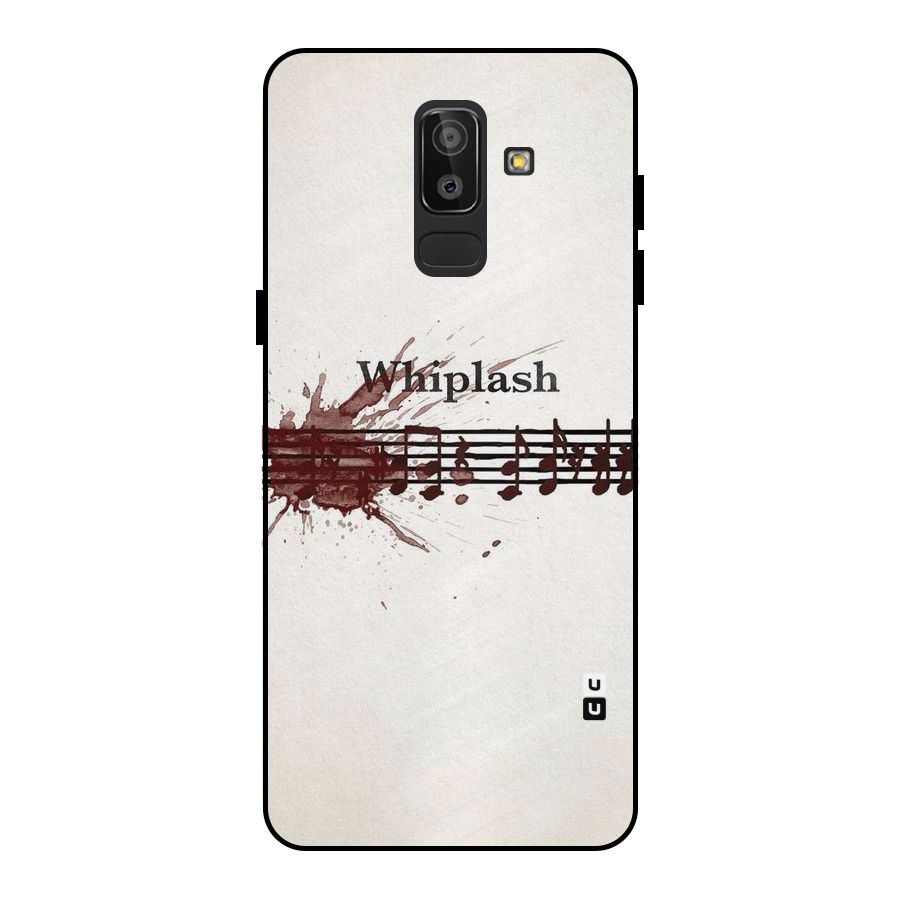 Music Notes Splash Metal Back Case for Galaxy J8