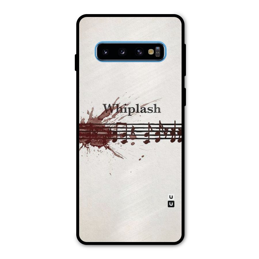 Music Notes Splash Metal Back Case for Galaxy S10