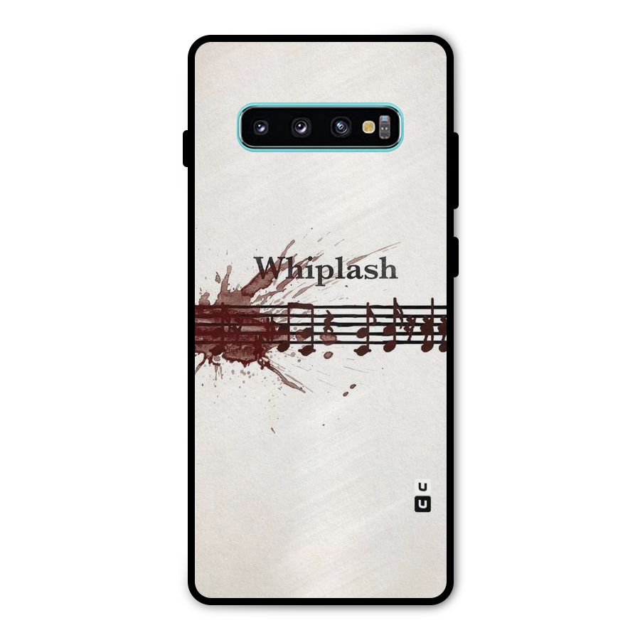 Music Notes Splash Metal Back Case for Galaxy S10 Plus