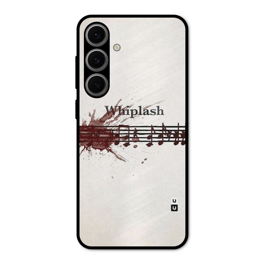 Music Notes Splash Metal Back Case for Galaxy S24 FE