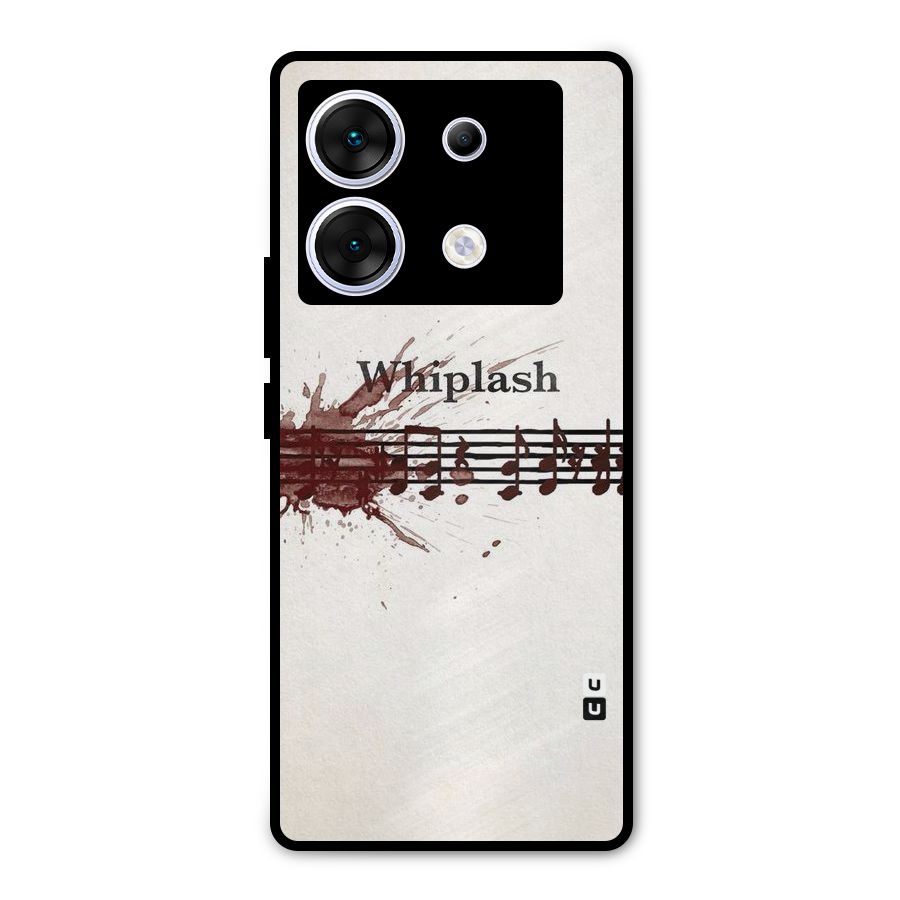 Music Notes Splash Metal Back Case for Infinix Zero 30 5G