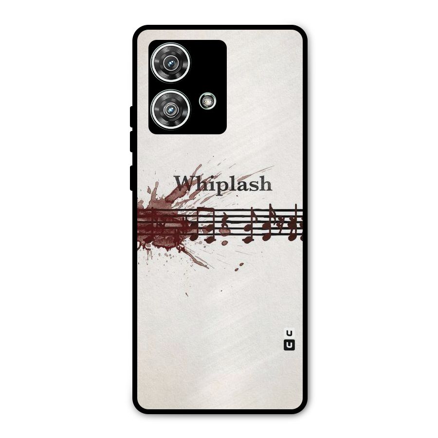 Music Notes Splash Metal Back Case for Motorola Edge 40 Neo