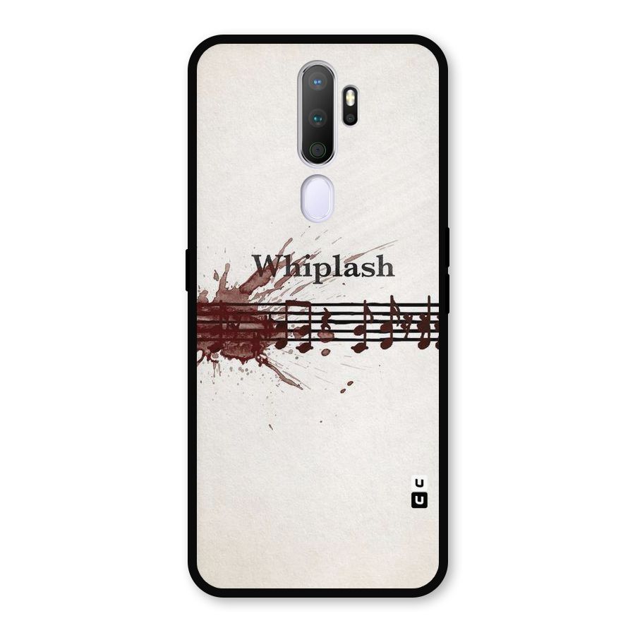Music Notes Splash Metal Back Case for Oppo A9 (2020)