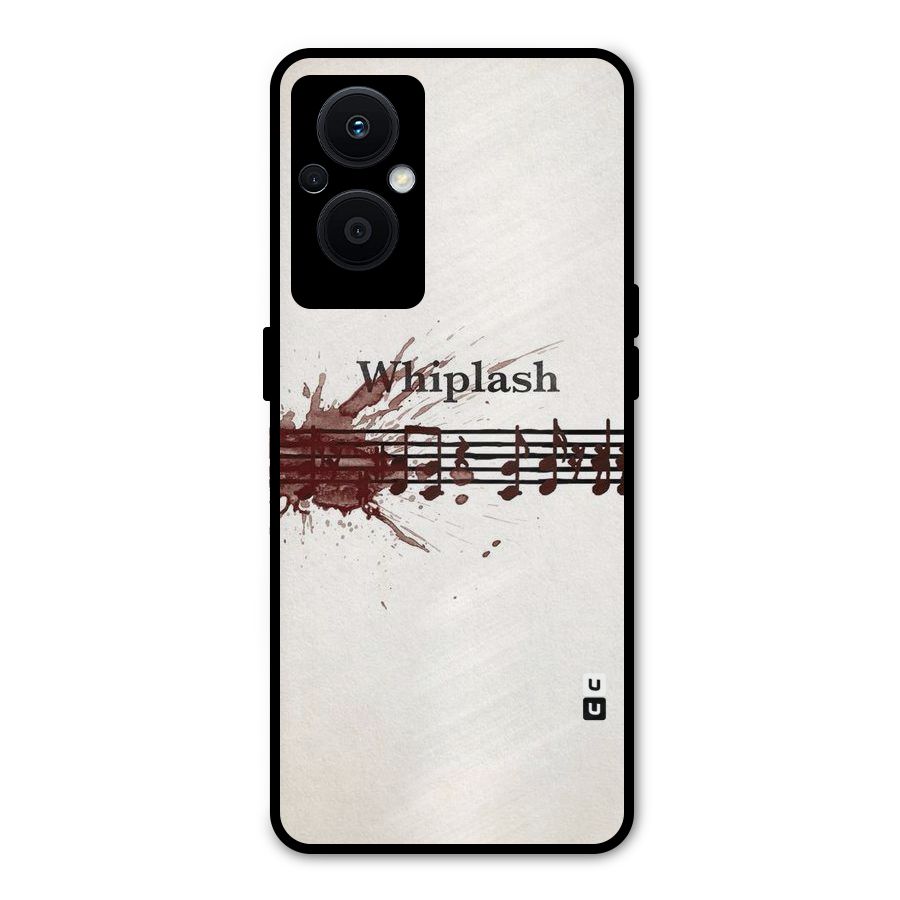 Music Notes Splash Metal Back Case for Oppo F21 Pro 5G