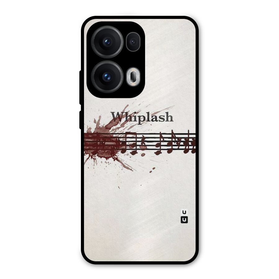 Music Notes Splash Metal Back Case for Oppo Reno13 Pro