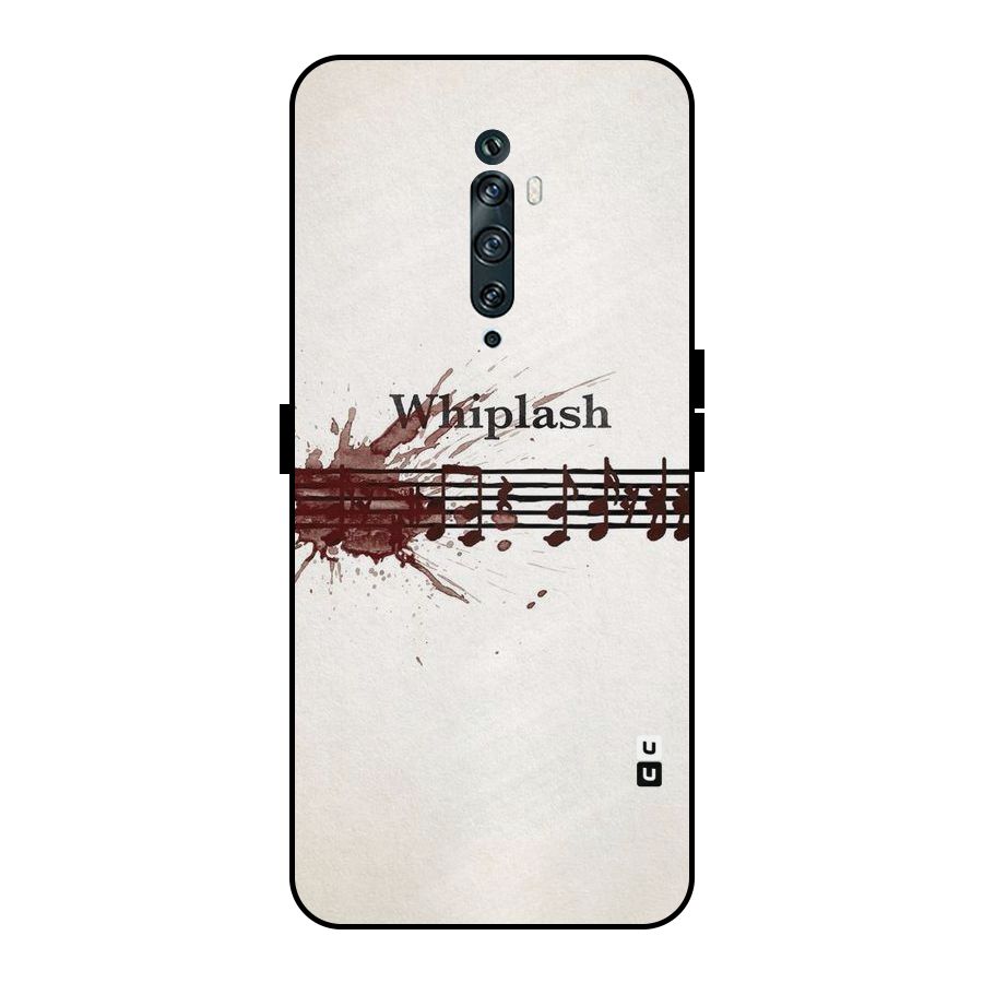 Music Notes Splash Metal Back Case for Oppo Reno2 F