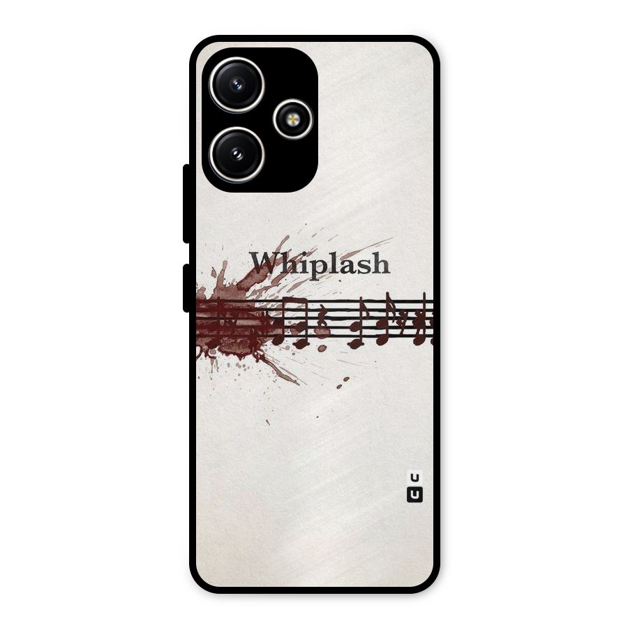 Music Notes Splash Metal Back Case for Poco M6 Pro