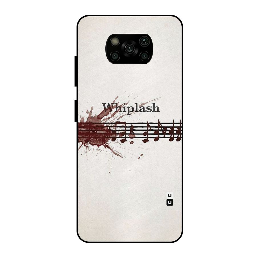 Music Notes Splash Metal Back Case for Poco X3
